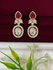Kundan Ruby Red Drop Earring