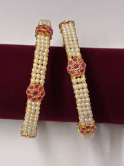 Ruby Bloom Pearl Bangle