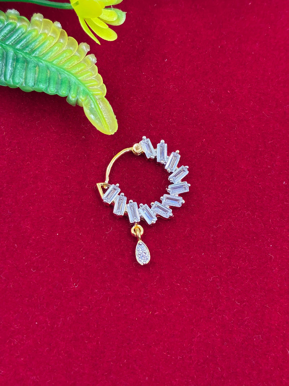 CZ Two Tone Sequence Nose Ring