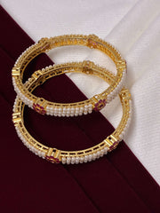 Ruby Bloom Pearl Bangle