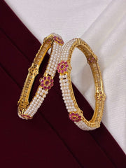 Ruby Bloom Pearl Bangle