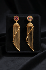 Antique Spiral Chain Drop Earring