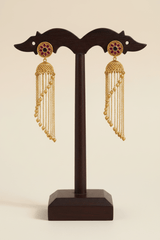 Antique Spiral Chain Drop Earring