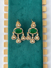 Kundan Chandelier Drop Earrings