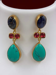 Kundan Exquisite Turquoise Drop Earring