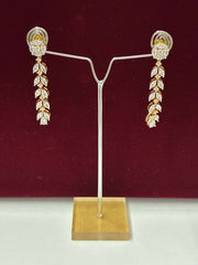 CZ Golden Leaf Earring