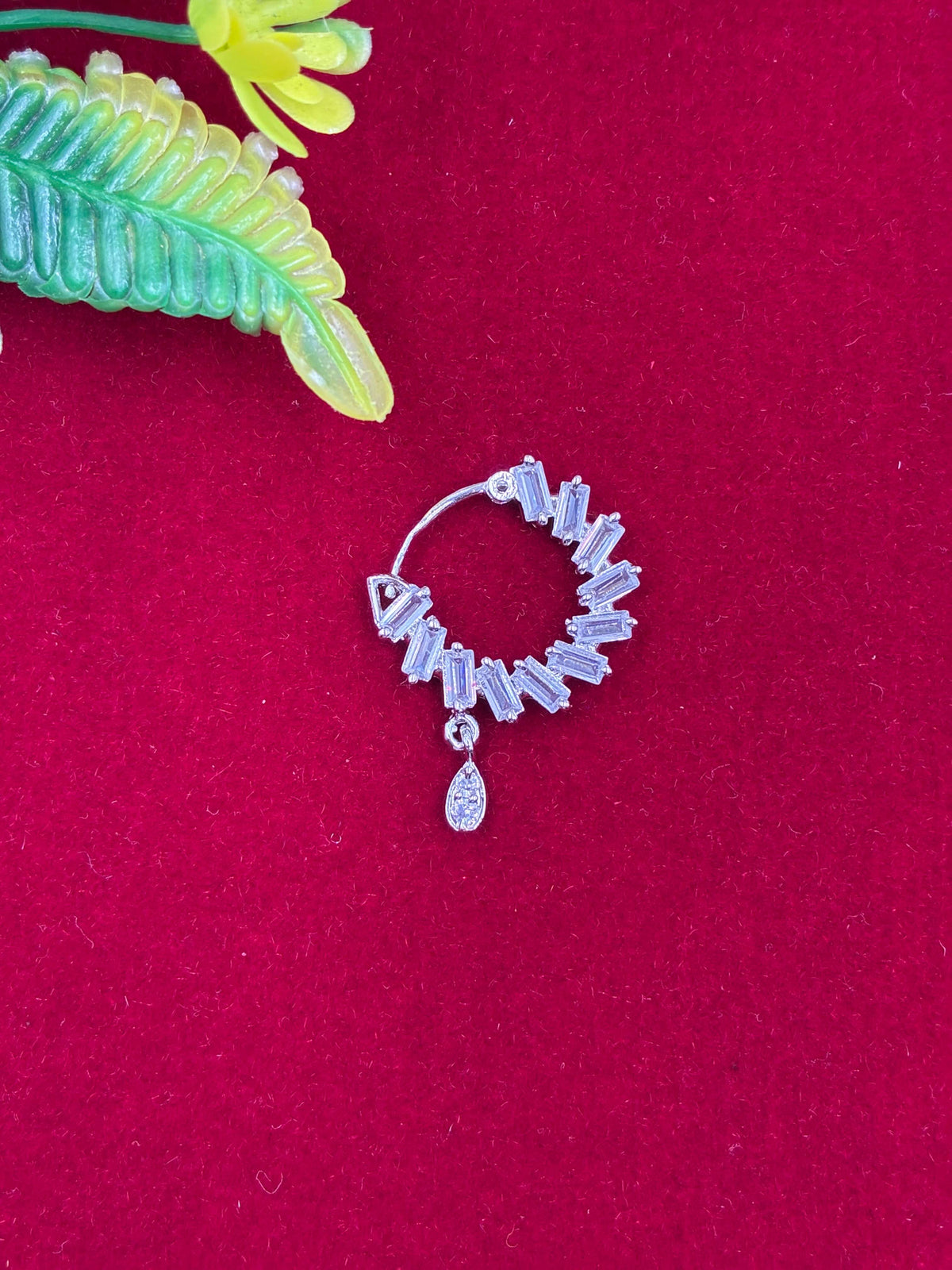 CZ Silver Sequence Nose Ring