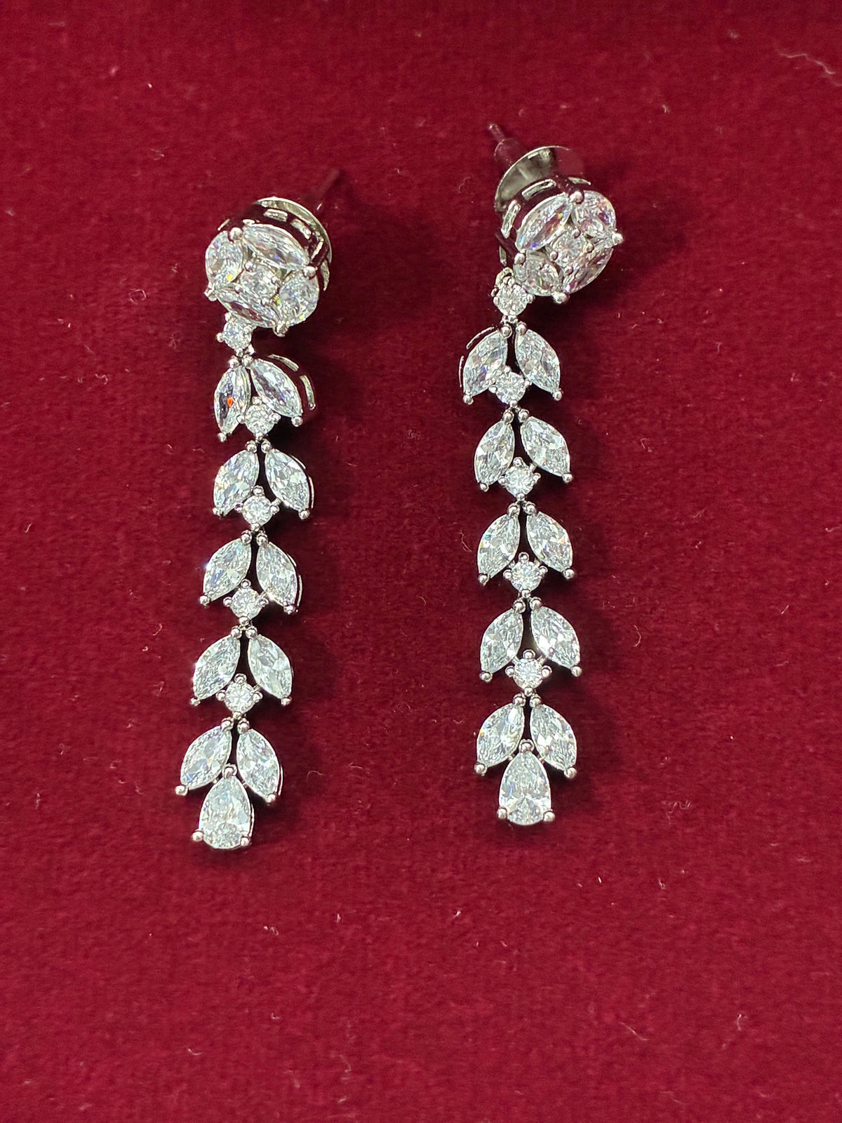 CZ Golden Leaf Earring