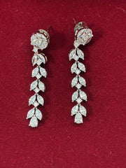 CZ Golden Leaf Earring