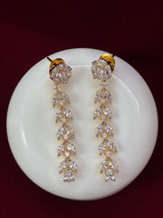 CZ Golden Leaf Earring