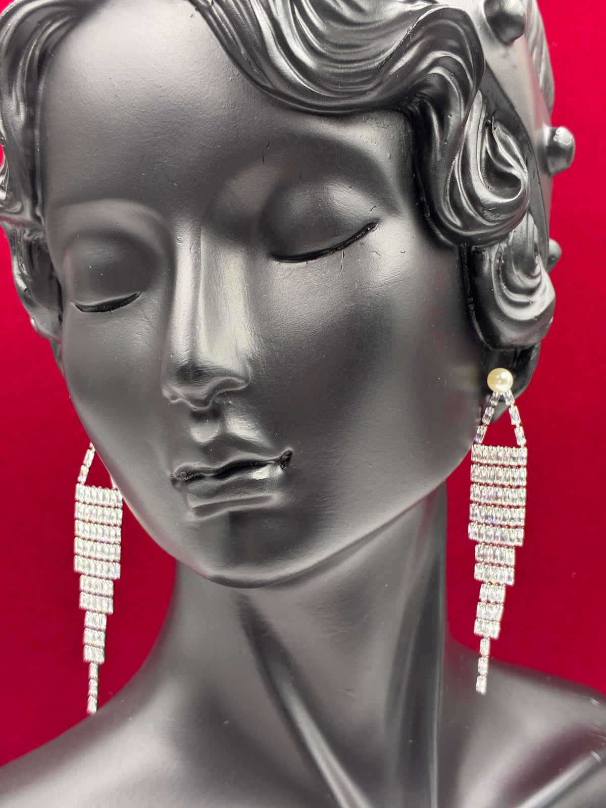 Western Silver Stone Layered Earring