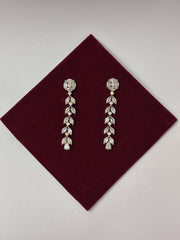 CZ Golden Leaf Earring
