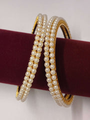Single Line Traditional Pearl Bangle