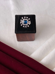 CZ Blue Delicate Finger Ring