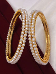 Single Line Traditional Pearl Bangle