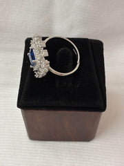 CZ Blue Delicate Finger Ring