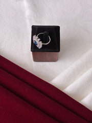 CZ Blue Delicate Finger Ring