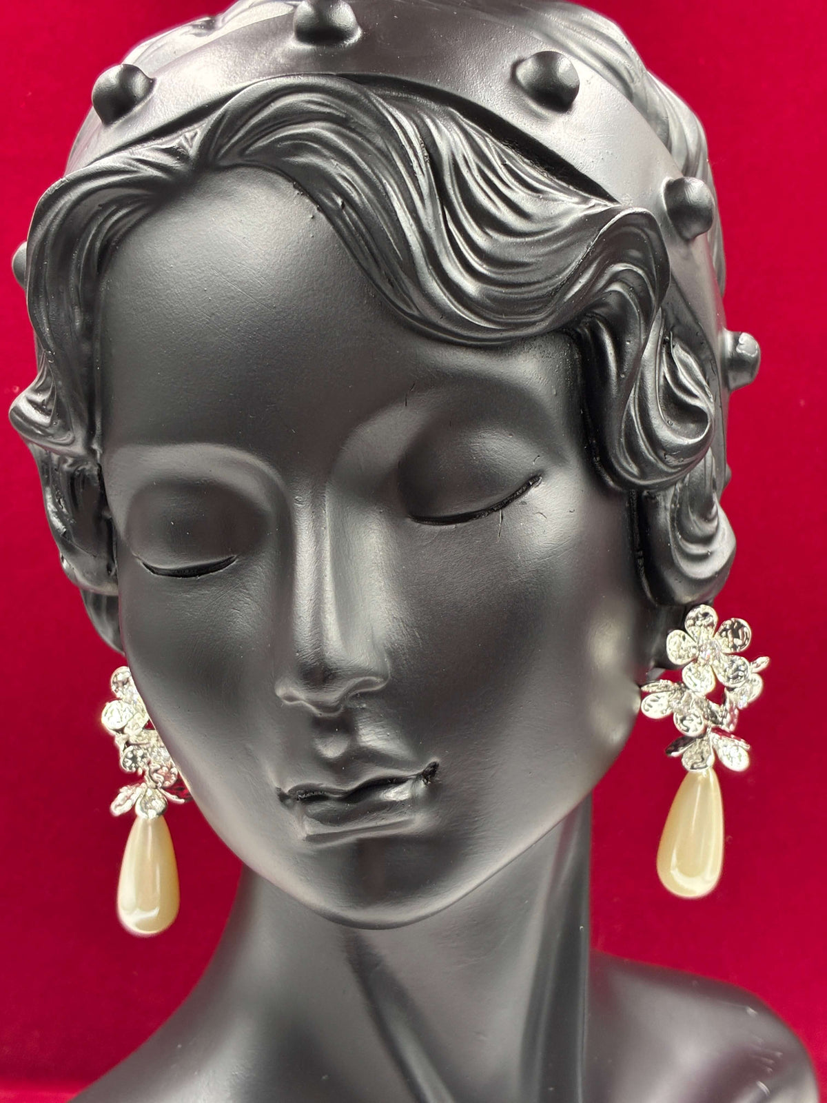 Western Floral Pearl Drop Earring