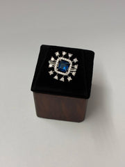 CZ Blue Delicate Finger Ring