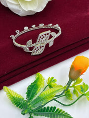 CZ Duo Leaves Charm Kada