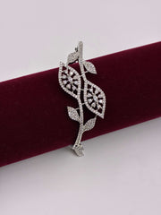 CZ Duo Leaves Charm Kada