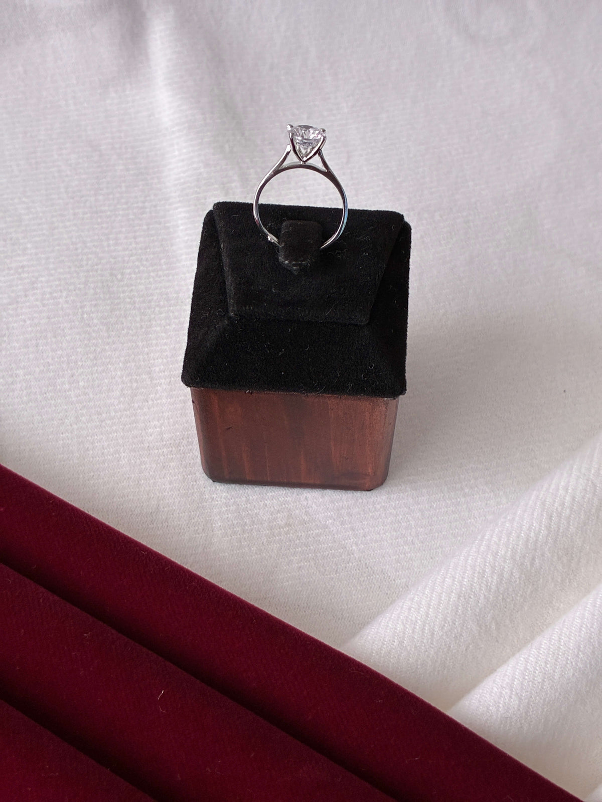 CZ Solitaire Charm Finger Ring