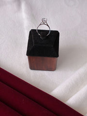 CZ Solitaire Charm Finger Ring