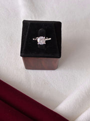 CZ Solitaire Charm Finger Ring