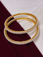 Two Line Classic Pearl Bangle