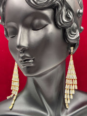 Western Stone studded tassel Earring