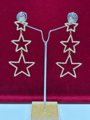 Western Stone studded 3 Star Earring