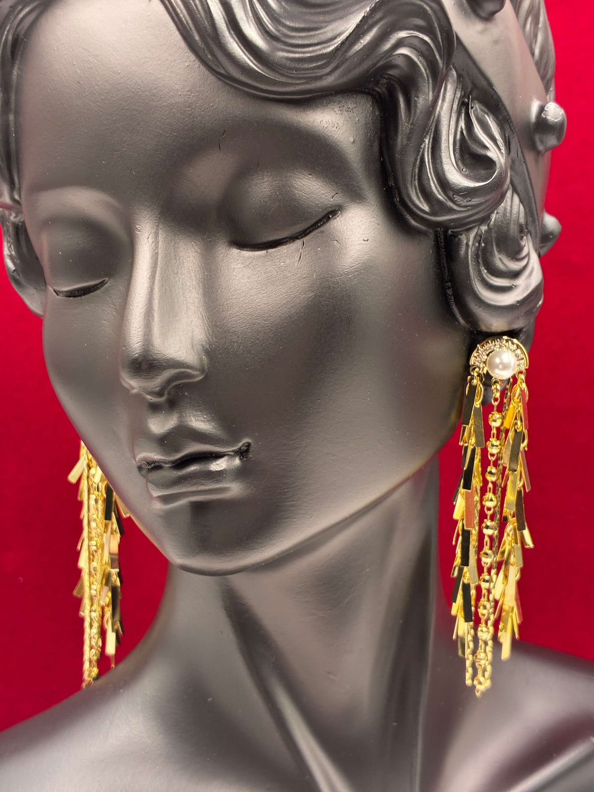 Western Golden Tassel Designer Earring