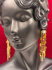 Western Golden Tassel Designer Earring