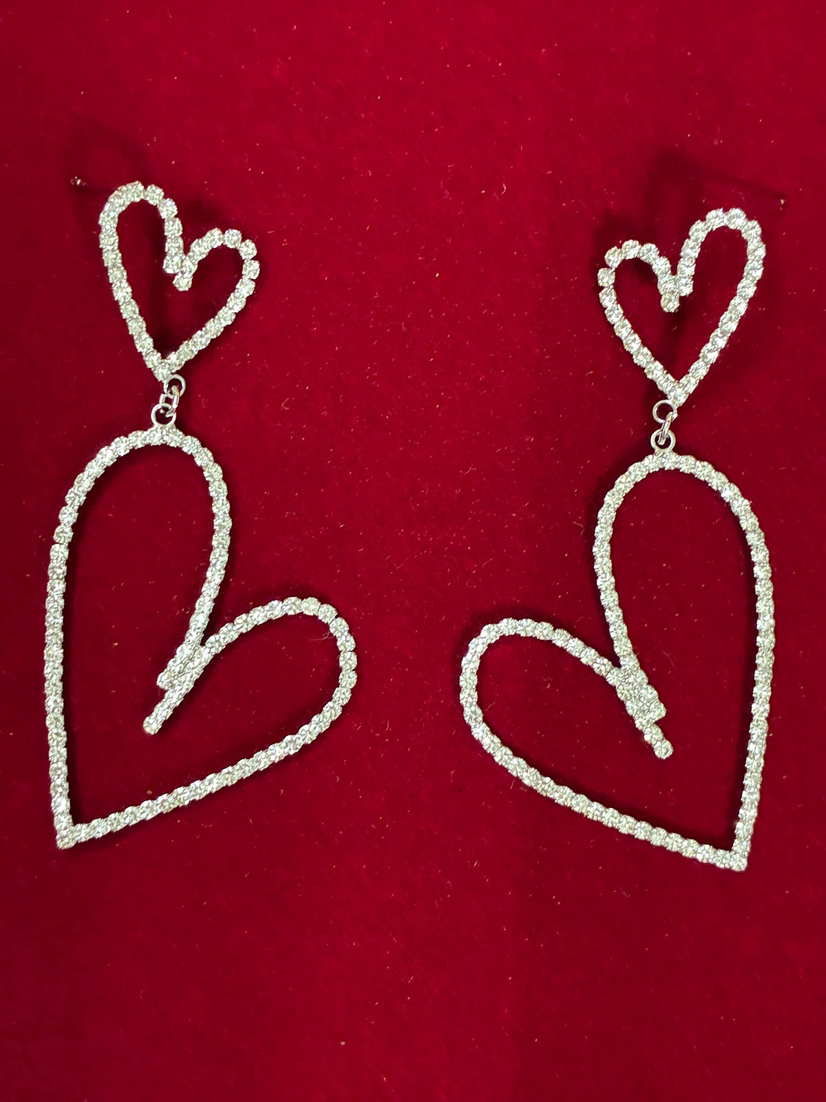 Western Sparkling Hearts Earring