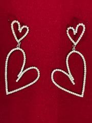 Western Sparkling Hearts Earring