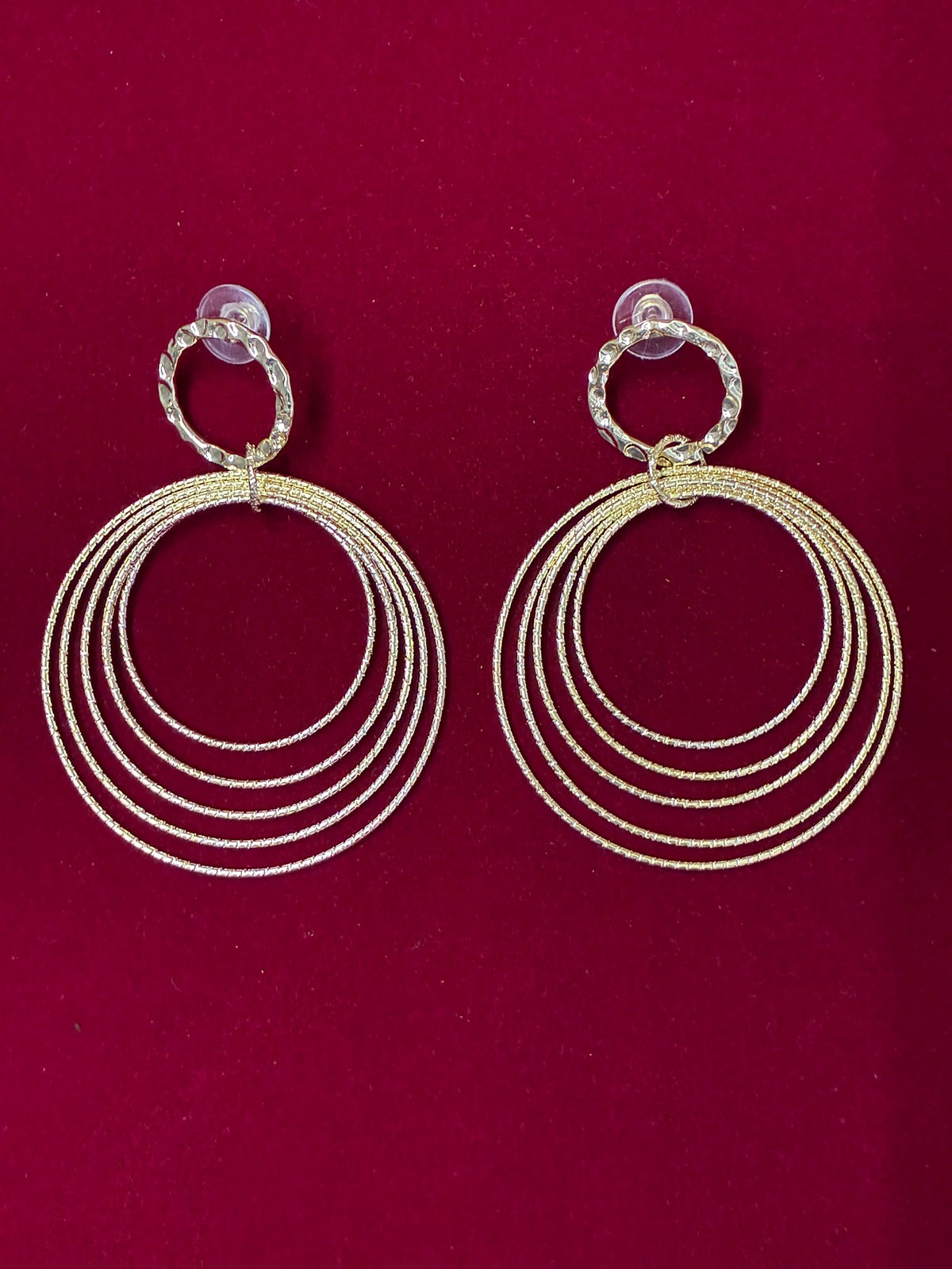 Western Multi Rings Duo Earring