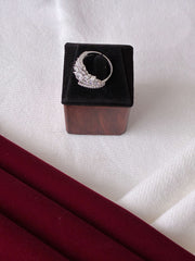 CZ Designer  adjustable Finger Ring