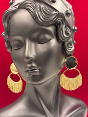 Western Tasselled Circular Drop Earring