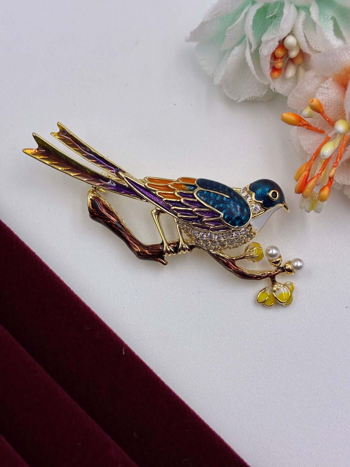 Bird on a Twig Brooch