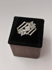 CZ Designer  adjustable Finger Ring