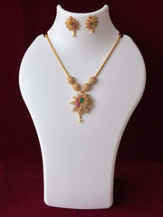 Antique Jadau Peacock Pendant set