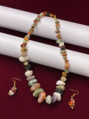 Western multi colour stone chips Necklace set