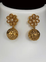 Antique Floral Drop Earring