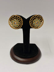 Antique Hexagon Jali Stud Earring