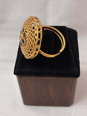 Antique Blue Floret Finger Ring