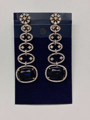 CZ Indigo Chain Designer Earrings