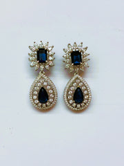 CZ Brilliant Blue drop Earrings