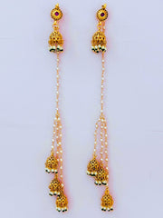 Antique Moti Kashmiri Jhumki Earrings