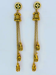 Antique Meenakari Kashmiri Jhumki Earrings
