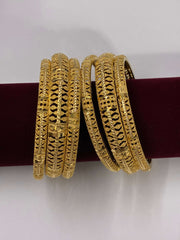 Contemporary Gold Plated Bangle set